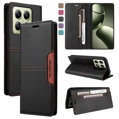 Кожаный чехол для телефона Xiaomi Mi 14T 13T 12T 11T Pro Магнитный флип-кошелек для Mi Poco X7 X6 X5 F6 M6 Pro 5G Чехол-кошелек для карт