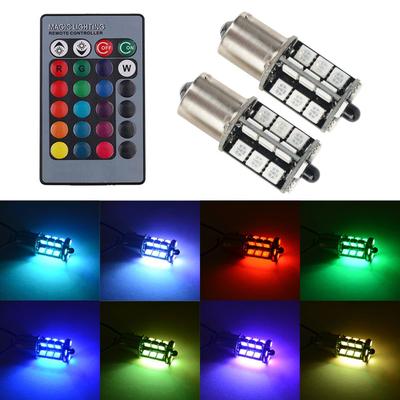 Светодиодная лампа 1797 S25 с одним цоколем, 1156 BA15S, P21W светодиодная лампа, RGB стоп-сигнал,