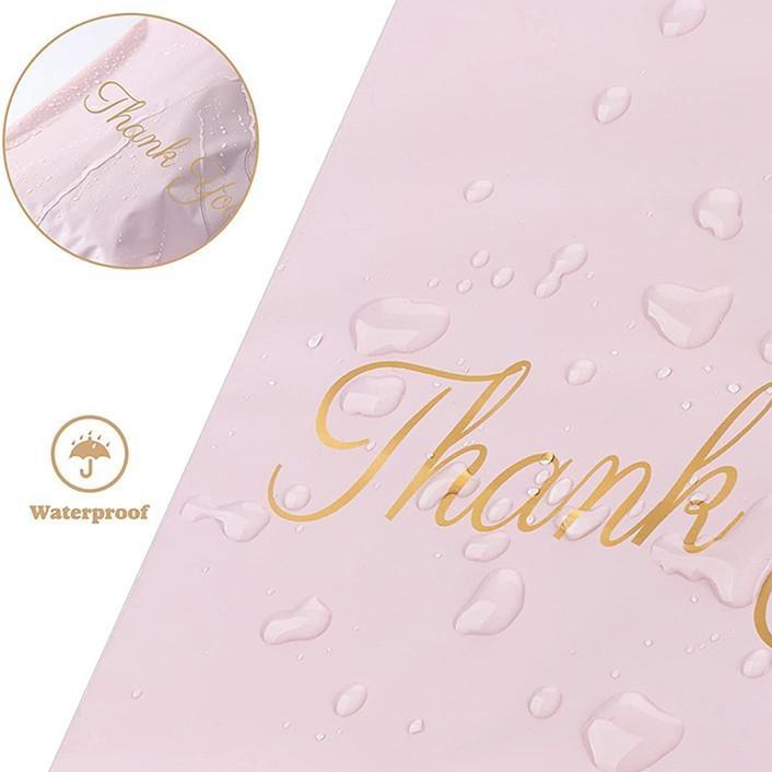 20PCS Standard Thank You Pink Poly Mailer Adhesive Envelopes Bags Gifts Shipping Portable Pouches 26x33cm