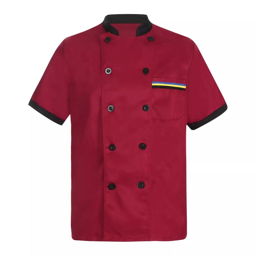 Chef Uniform Sleeved Men's Clothing Catering Work Uniform Back Kitchen Uniform Men's Top