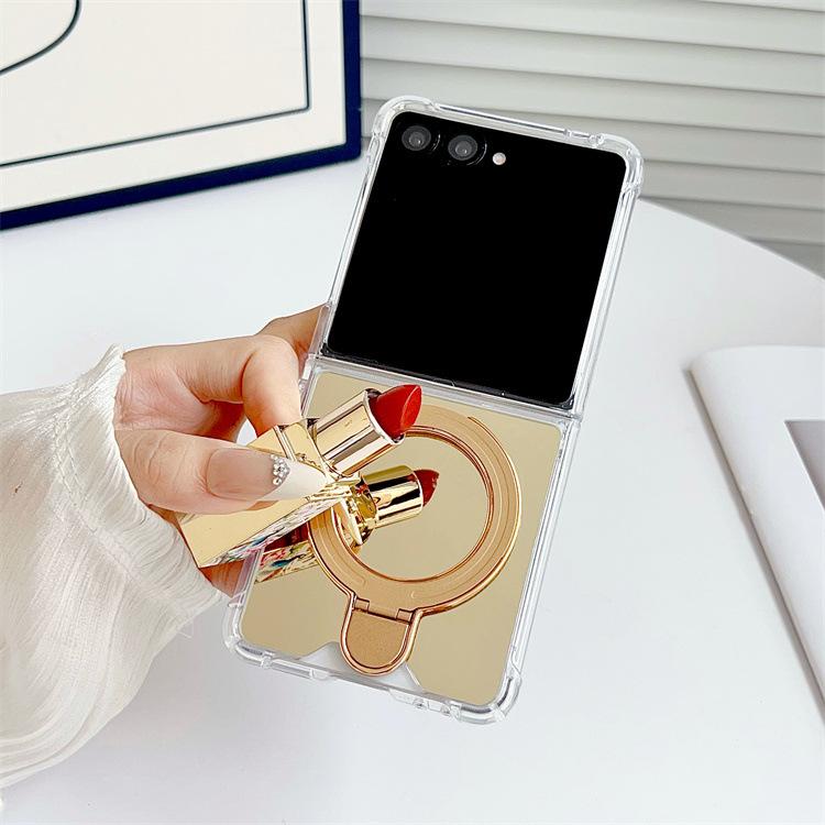 Применимо для Samsung ZFlip7 складной экран зеркало магнитный держатель на присоске чехол для мобильного телефона сумка через плечо цепочка противоударный ZFold7 защитный чехол