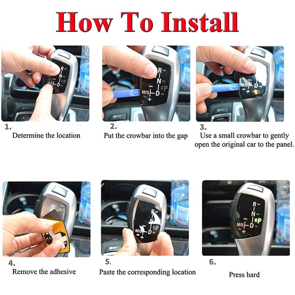 Ручка переключения передач автомобиля, крышка кнопки переключения передач, эмблема M, наклейка для производительности, подходит для B + W X1 X3 X5 X6 M3 M5 F01 F10 F30 F35 F15 F16 F18