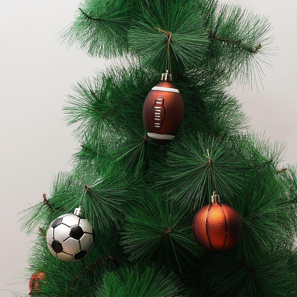 6Pcs DIY Crafts Painted Christmas Tree Ornament 6cm Electroplated Ball Painted Christmas Balls