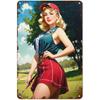 Винтажные металлические жестяные вывески Pinup для девочек, сексуальные женские Настенный декор для мужчин, пещера, гараж, бары, кафе, клубы, рестораны, ретро постеры, доска