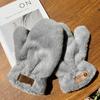Velvet Plush Gloves Fluffy Mitten Cute Winter Gloves  Women