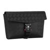 Montblanc Adjustable Shoulder Strap Embossed Full Grain Leather Envelope Clutch Bag Men Clutch Bag Black 129972