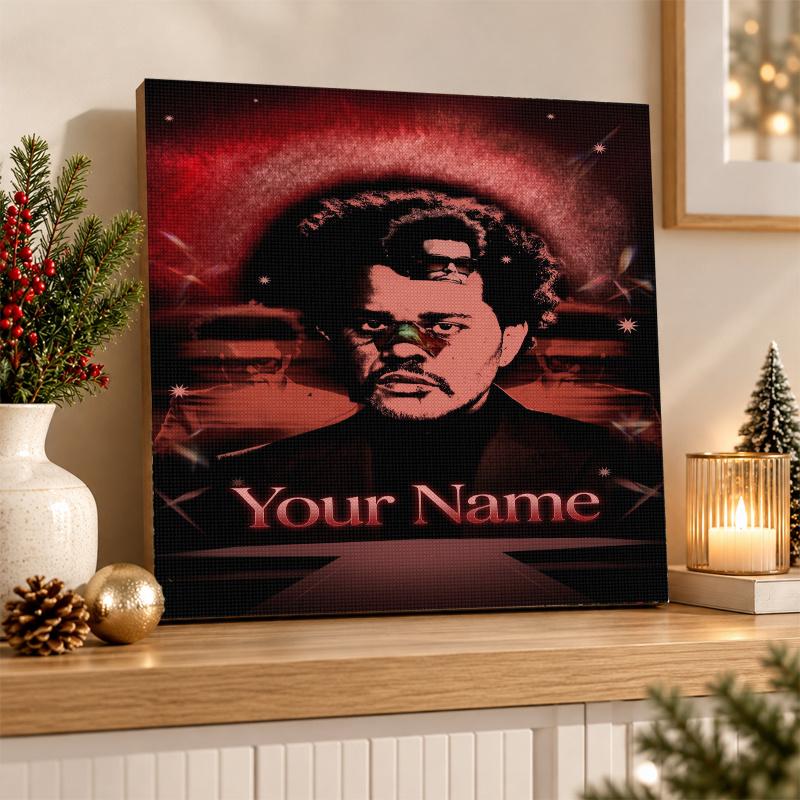 The Weeknd Custom Name Text 5D Diamond Painting Kit DIY Full Drill Diamond Art Decoration