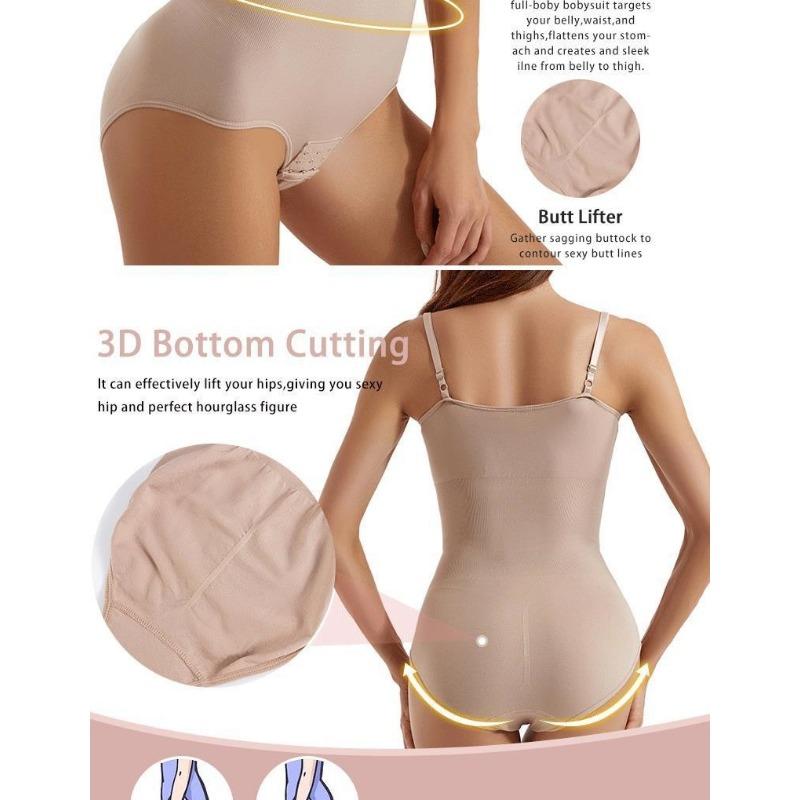 Postpartum Buttock-Lifting Seamless Shaper Women's Bodysuit with Straps for Tummy Control and Figure Sculpting