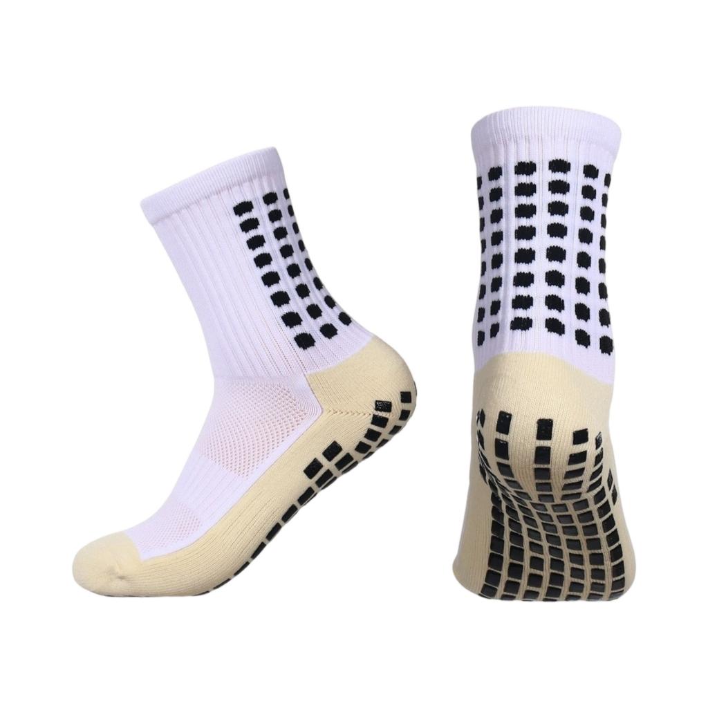 Мужские и женские противоскользящие футбольные носки, носки средней длины, квадратные фрикционные носки с утолщенной махровой подошвой