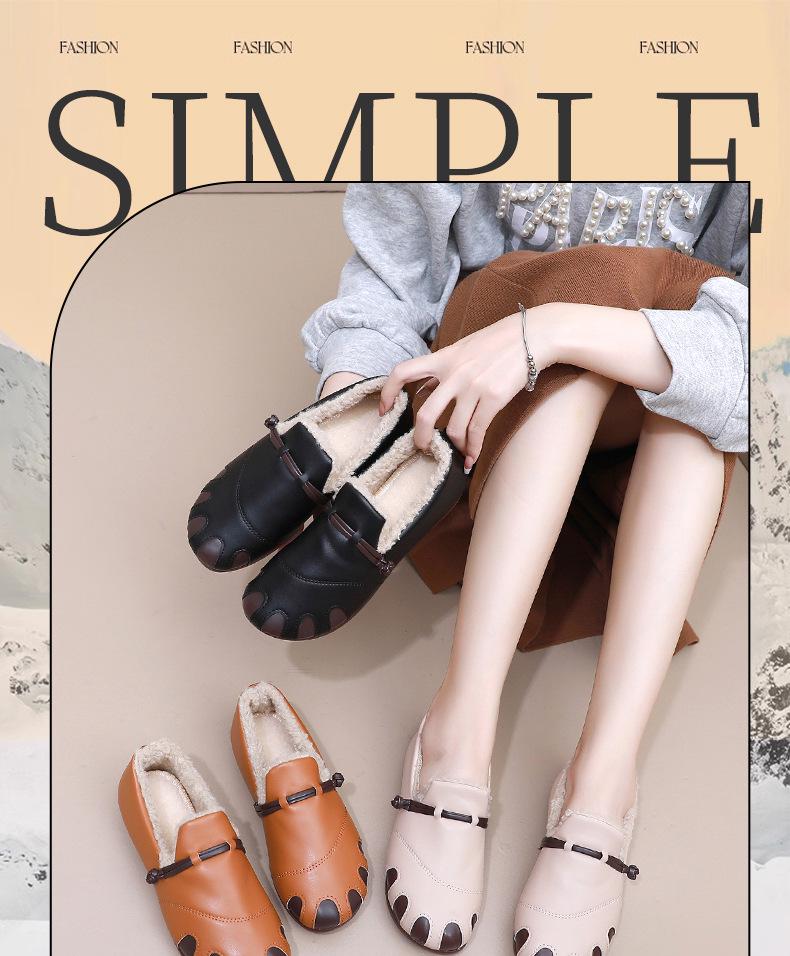 Женские ретро водонепроницаемые зимние ботинки на флисовой подкладке - Теплые, мягкая подошва, повседневная мода