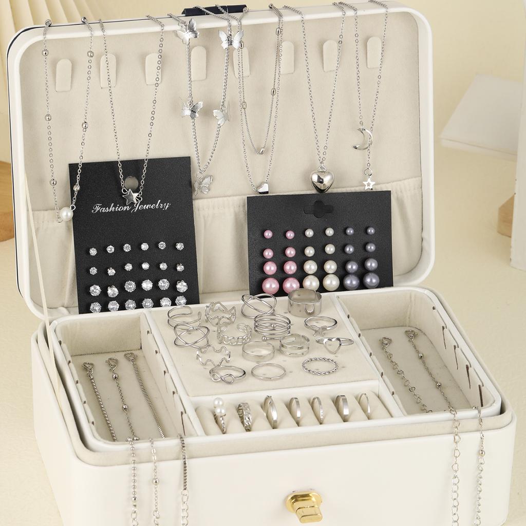 ЕСЛИ МЕНЯ 81 шт. Винтажные элегантные серьги-подвески с имитацией циркона в виде бабочек, кольцо, ожерелье, браслет для женщин, набор украшений для повседневной носки