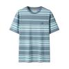 SS25 Casual Breathable Round Neck Short Sleeve T-Shirt Men Tops Blue A6BDV-ERW