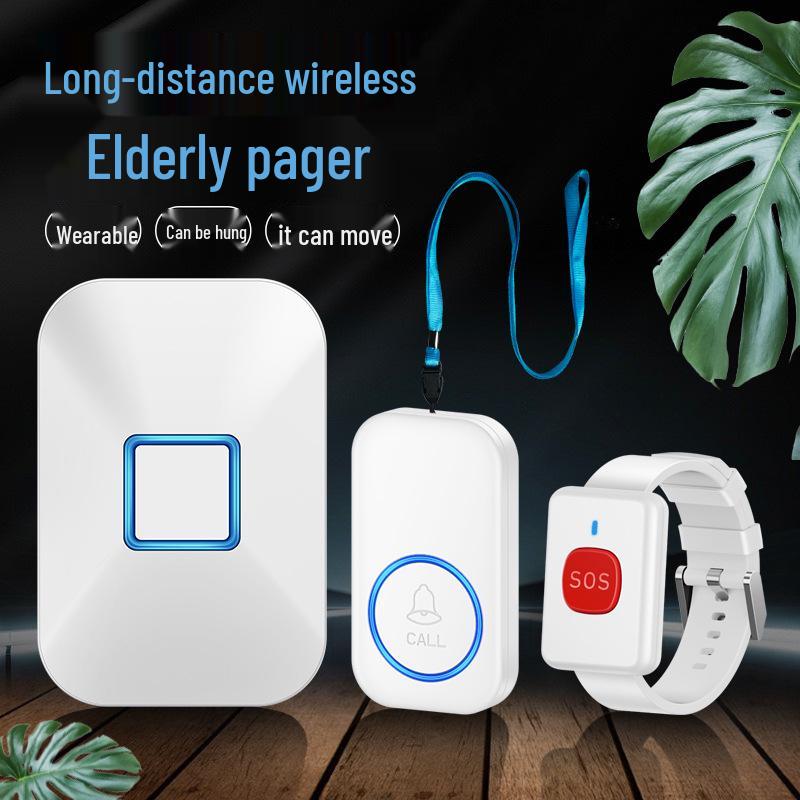 Elderly Fall Alert Wristband: Portable Night Alarm & Manual Push Reminder for Home Care