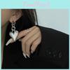 Trendy Heart Shaped Earrings For Women Alloy Plated Modern Fashion Chain Design