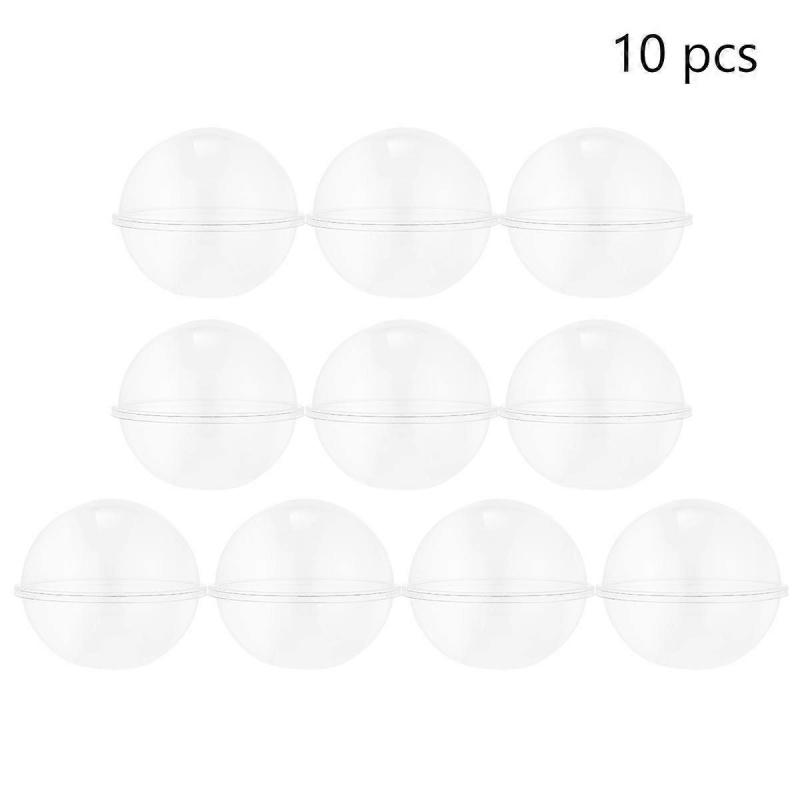 Mousse Ball Shape Cake Container Transparent for Storage Use 10Pcs