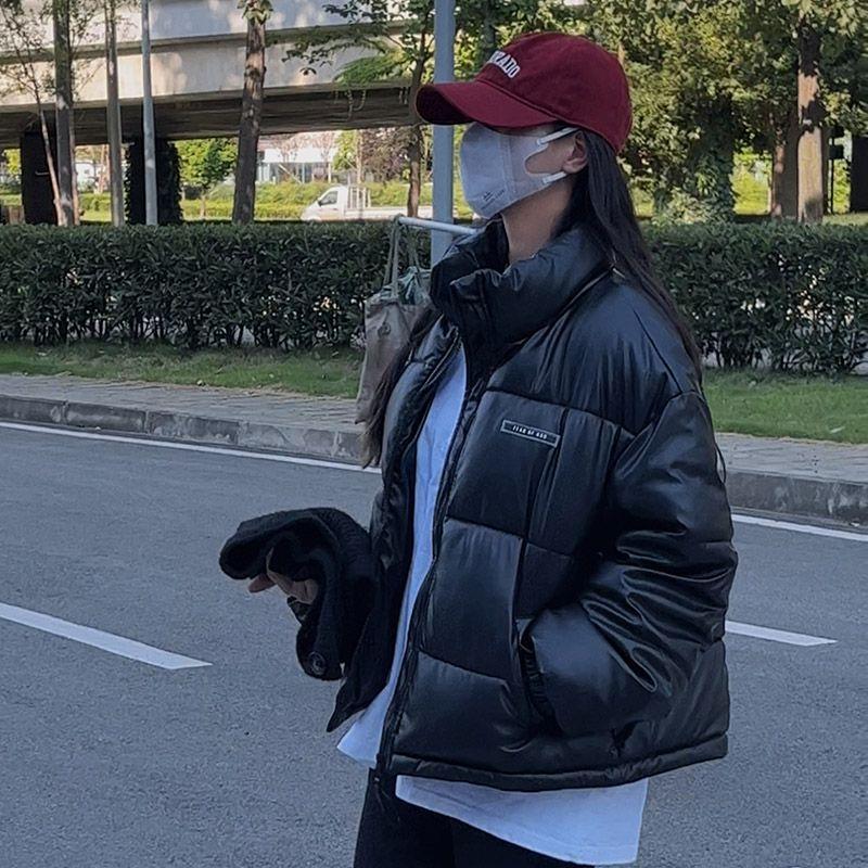 Высококачественное стильное и теплое короткое женское пуховое пальто, зимняя куртка с утолщенным и свободным кроем