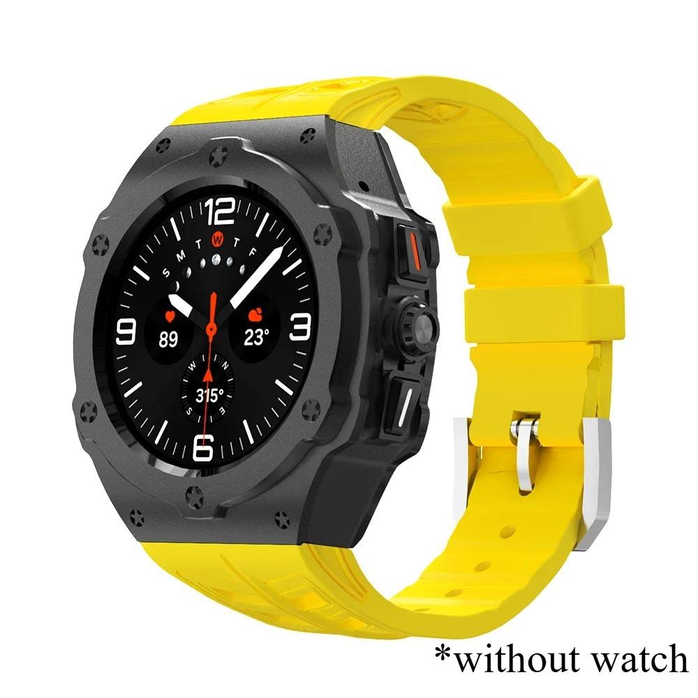 Роскошный комплект для модификации Samsung Galaxy Watch 8 Ultra 2025, карбоновый корпус, резиновый ремешок для Galaxy Watch 7 Ultra 47 мм, аксессуар