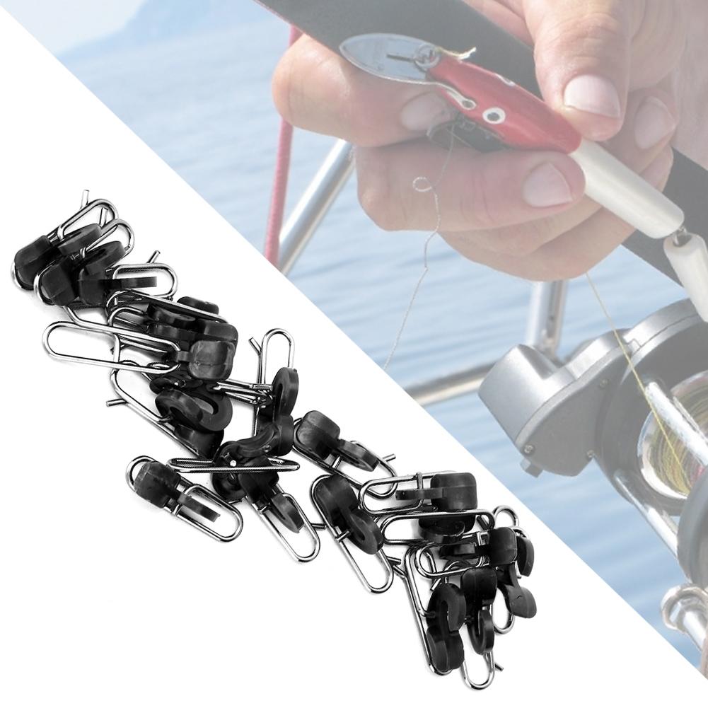 30 шт. прочных приманок из полиэтилена, зажимов для приманки, рыболовных крючков, аксессуаров для разъединения(черный)