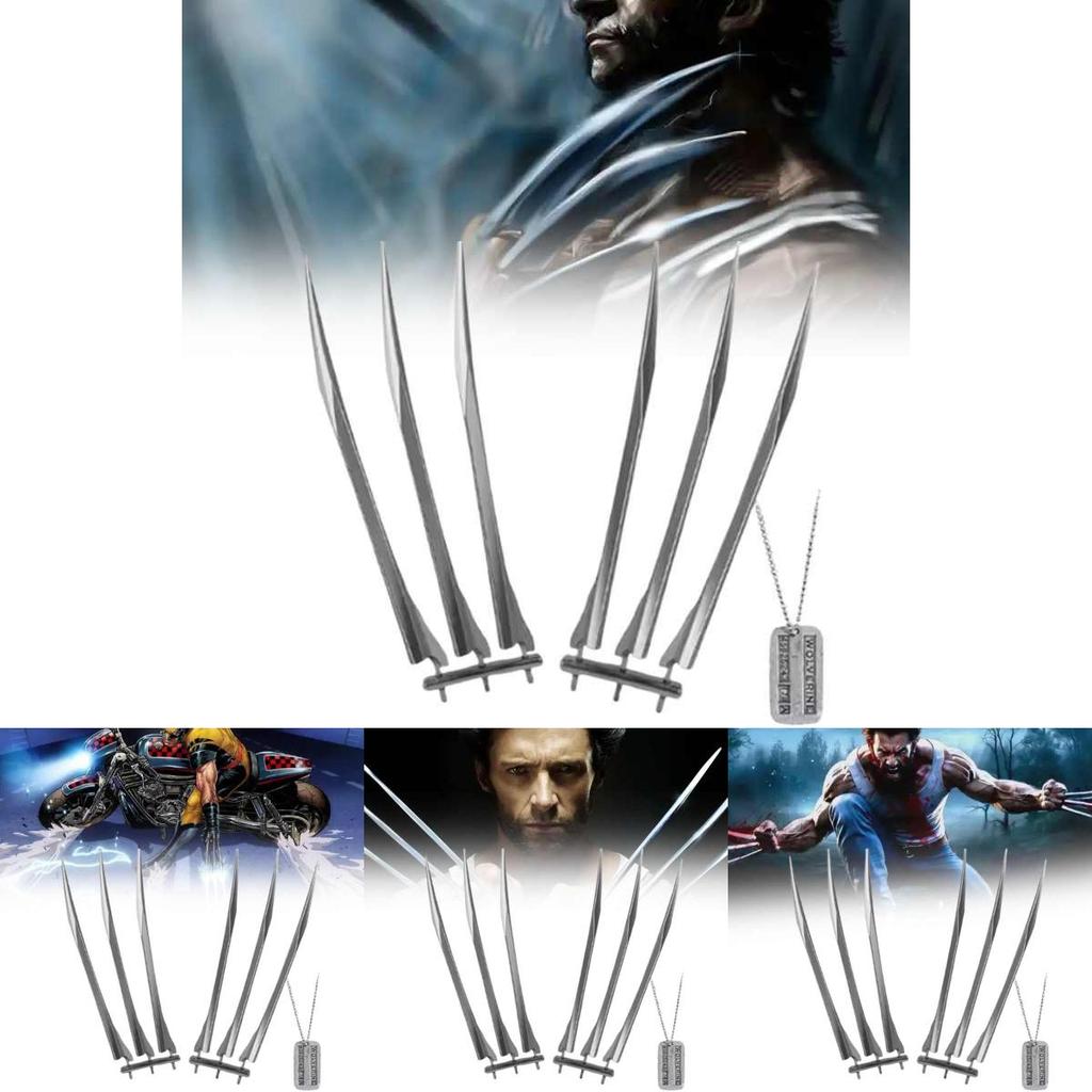 Комплект когтей Росомахи для косплея на Хэллоуин с пластиковым оружием и аксессуарами для костюмированных вечеринок