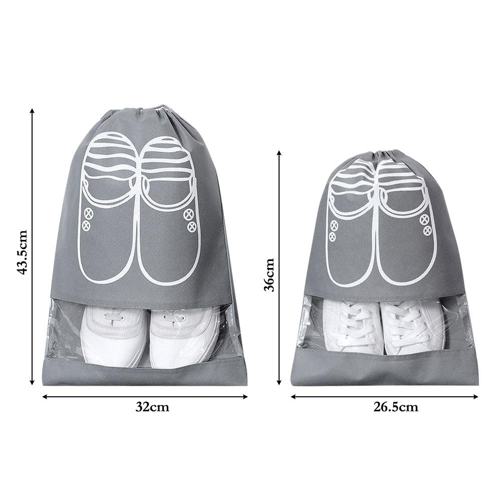 Non-woven Shoes Pouch Drawstring Closet Bag New Dust-proof Storage Bags Travel