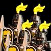 Средневековый Замок MOC Строительные Блоки Воины-Волки Фигурка Солдата Рыцари-Крестоносцы Лошадь Флаг Жилеты Щит Оружие Игрушки Подарки T022