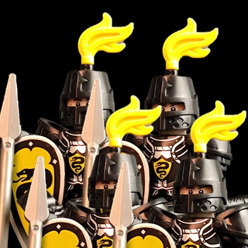 Средневековый Солдат Рыцарь Фигурка MOC Строительный Блок Зеленый Дракон Замок Пехота Орки Пират Римская Кавалерия Оружие Игрушки Подарки D122