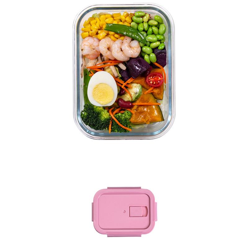 Набор стеклянных ланч-боксов, контейнеры для хранения продуктов с герметичной крышкой, стеклянный ланч-бокс для обеда дома, кухни, офиса