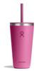 Stainless Steel All Around Tumbler with Straw Lid, 28oz (828ml), Leaf Design, Insulated for Hot or Cold Drinks (Official Japanese Product)