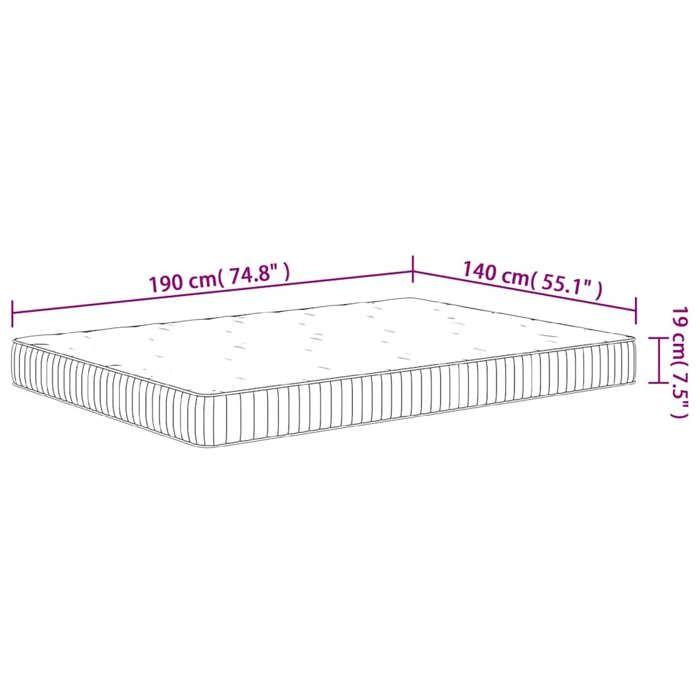 VidaXL Matelas à ressorts ensachés moyen 140x190 cm 372815