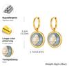 Vnox New Trendy Pink Resin Conch Earrings for Women Stainless Steel French Conch Earrings Summer Holiday Ocean Style Ear Jewelry