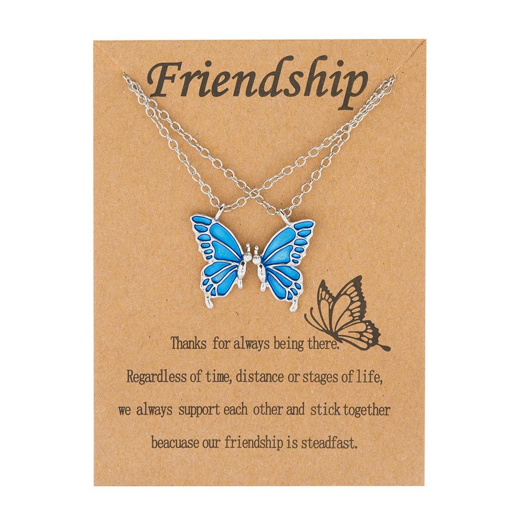 Ожерелье-бабочка женская цепочка на ключицу блестящий лучший друг подарок на день рождения ювелирный подарок