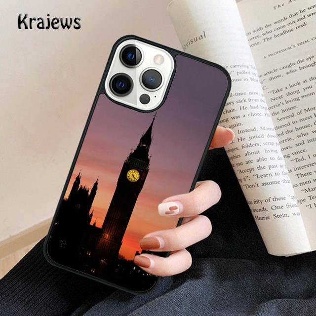 Башня Биг-Бен Лондон Мягкий чехол для телефона для iPhone 17 Air 16 15 14 Ma Plus 11 12 13 Pro Ma Чехол для телефона coque Fundas