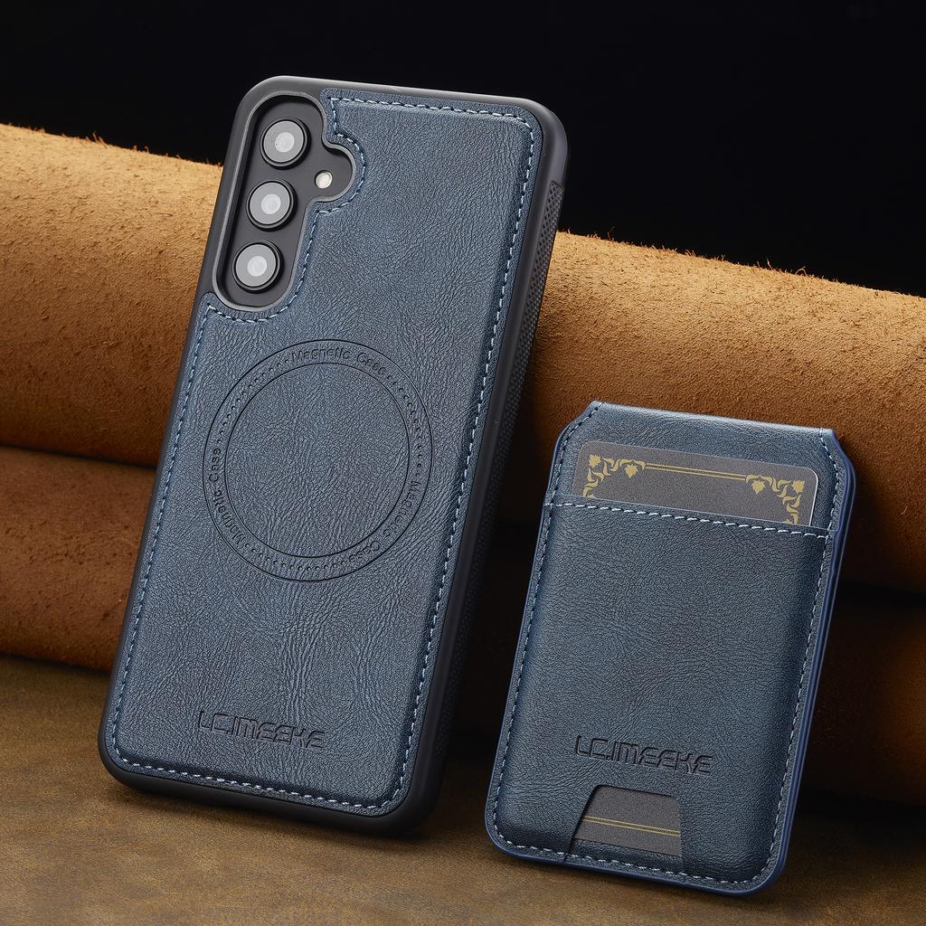 Чехол-кошелек из кожи 2-в-1 Magsafe для Samsung Galaxy S26 S25 edge S24 S23 S22 S21 Ultra Plus FE A17 Магнитный чехол-бумажник для карт