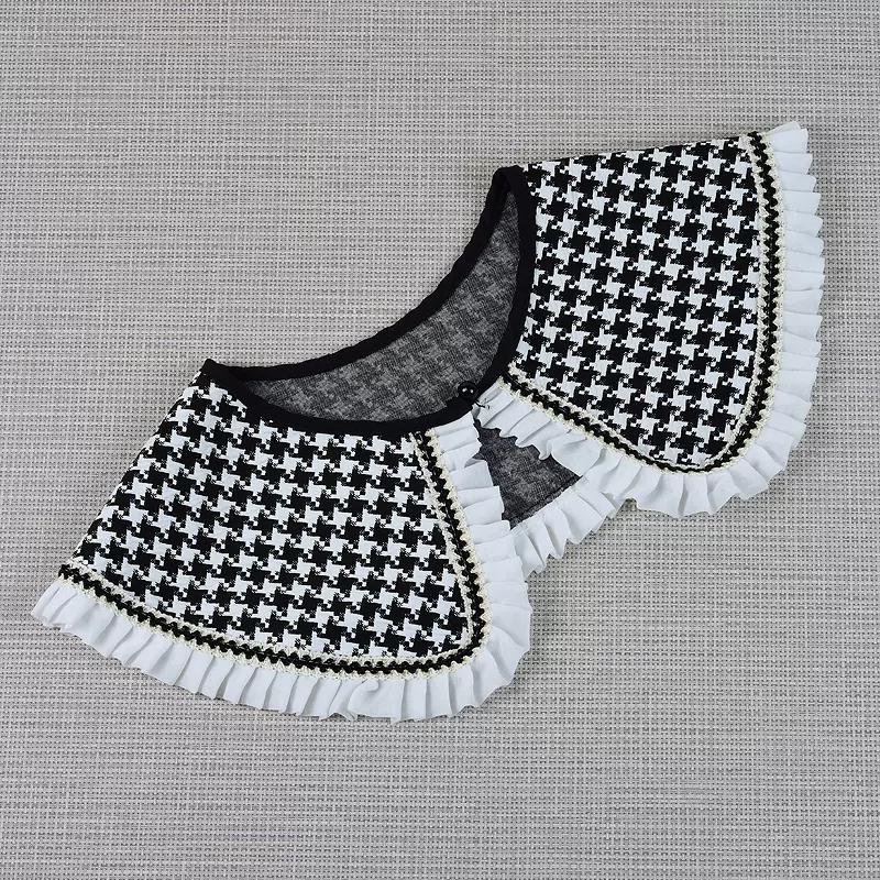 Мода 2023 года, женская, для девочек, кукла Лолита, шаль, поддельный воротник, вышитое ожерелье, лацкан, блузка, накидка на плечо, короткая накидка, поддельный воротник