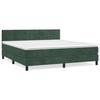 3141320 vidaXL Divan Bed and Mattress Dark Green 180x200cm Velvet