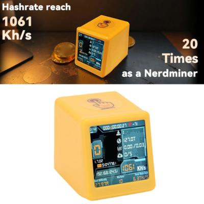 1,54-дюймовый умный дисплей Машина для майнинга криптовалют Solo Lottery Miner WiFi Bluetooth 1060 KH/s Хешрейт Настольные часы Инструменты