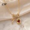 Beautiful Neck Accessory Number Geometric Charms Necklace, Multiple Pendants Women Stylish Delicate Lightweight Pendant Dainty Jewelry Gift