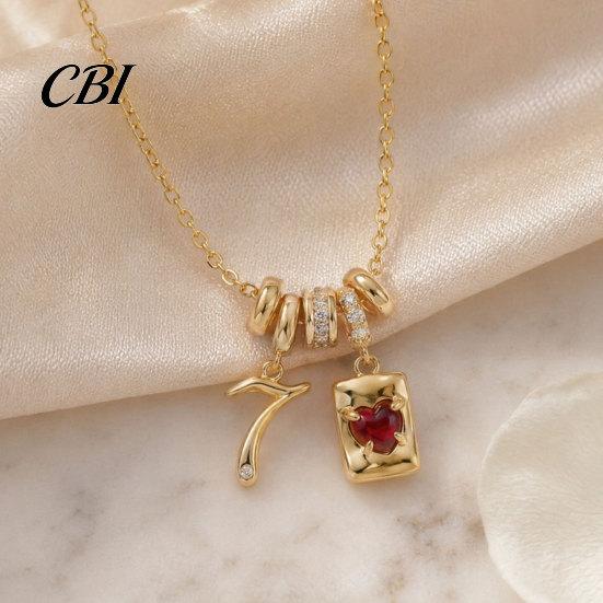 Beautiful Neck Accessory Number Geometric Charms Necklace, Multiple Pendants Women Stylish Delicate Lightweight Pendant Dainty Jewelry Gift