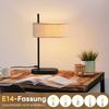 Lampe de table - NETTLIFE - 2x 44,5 cm E14 - Noir - Abat-jour tissu - Métal (Scandinave)