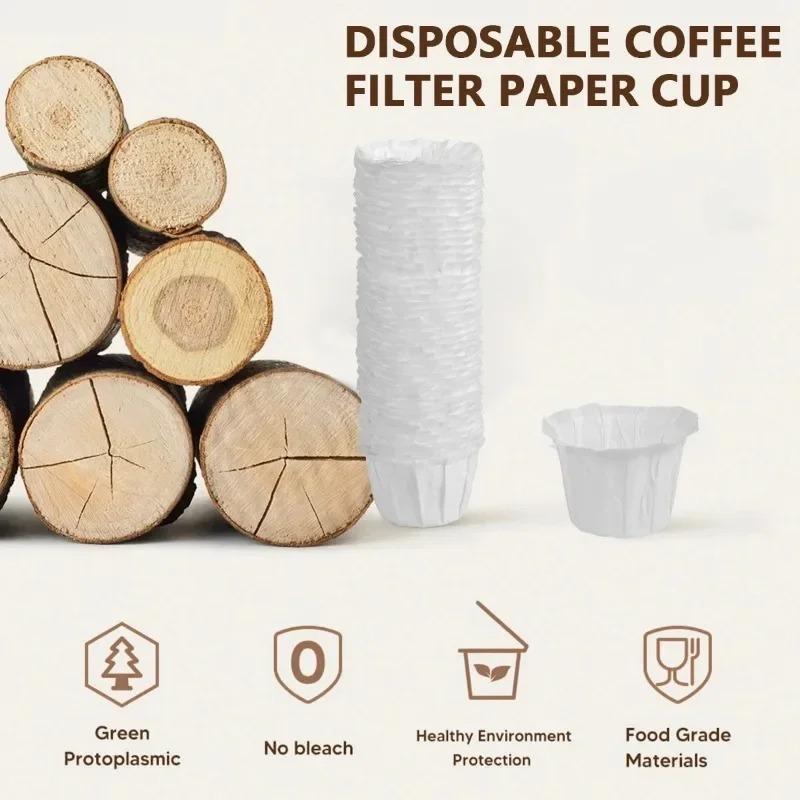 Натуральные одноразовые бумажные фильтры для кофе, совместимые с Keurig Single Cup K-CUP, фильтры для кофе, многоразовые фильтры K-CUP