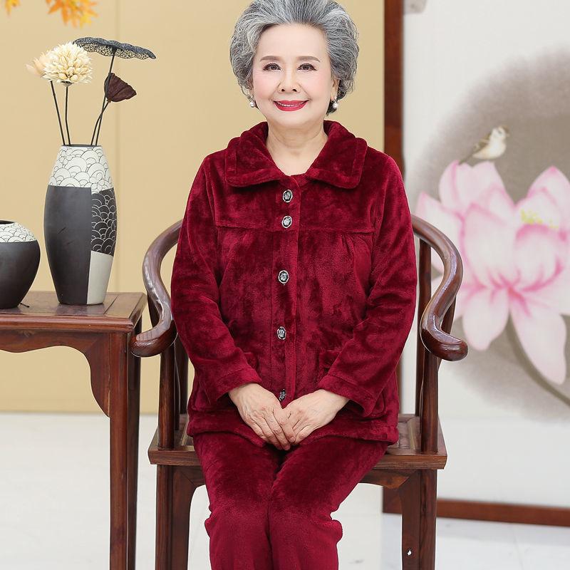 Пижамы, свободные зимние теплые брюки с длинными рукавами, домашний костюм, однотонный повседневный комплект из двух предметов