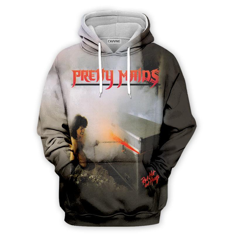 PRETTY MAIDS Rock Толстовки с 3D-печатью Толстовки с капюшоном Худи в стиле Харадзюку Худи Топы в стиле HIP HOP Одежда для Женщин/мужчин