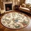 Flower Pattern Carpets for Living Room French Style Bedroom Decor Round Carpet Fluffy Soft Lounge Floor Mat Home Thick Plush Rug