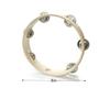 GYWHOOFT Portable 8-inch Tambourine, Handheld Wooden Headless Tambourine with Metal Bell and Single Row Jingle, Musical Percussion Toy
