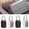 Padlock 4 Digit Password Lock Zinc Alloy Backpack Zipper Lock Dormitory Cabinet Lock for Travel