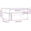 VidaXL Coffee Table Sonoma Grey 90x55x42.5 Cm Engineered Wood 834284
