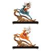 Deer Sculpture Home Decor Decorative New Year Ornament Crafts Reindeer Statue for Entrance Living Room Bookshelf Bedroom Desk