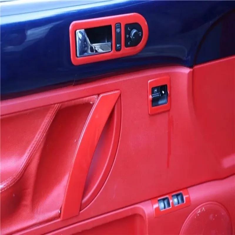 Для Volkswagen vw Beetle 2001-2012 ABS красное углеродное волокно Внутренняя панель чаши двери ручки ручки Защитная крышка Аксессуары для интерьера