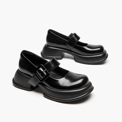 Новые стильные кожаные туфли с круглым носком от Mary Jane для женщин