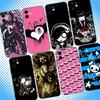 Любовь Черный И Милый Эмо Готический Чехол Для Телефона Для iPhone 16,15,14,13,12,11,Pro,Max,Plus,X,XS,XR,SE,8,7,Mini,Мягкий Силиконовый Черный Чехол